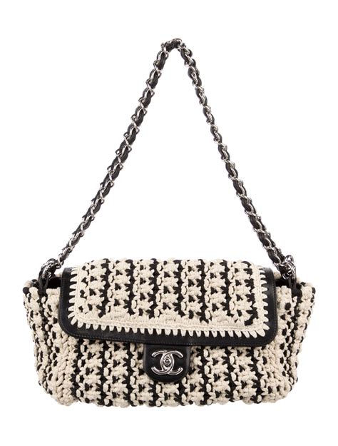 chanel crochet flap bag|chanel full flap bag.